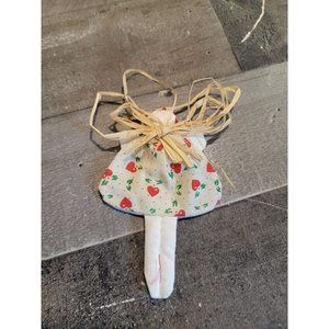 Vintage Hay straw angel girl heart mistletoe Xmas ornament decor